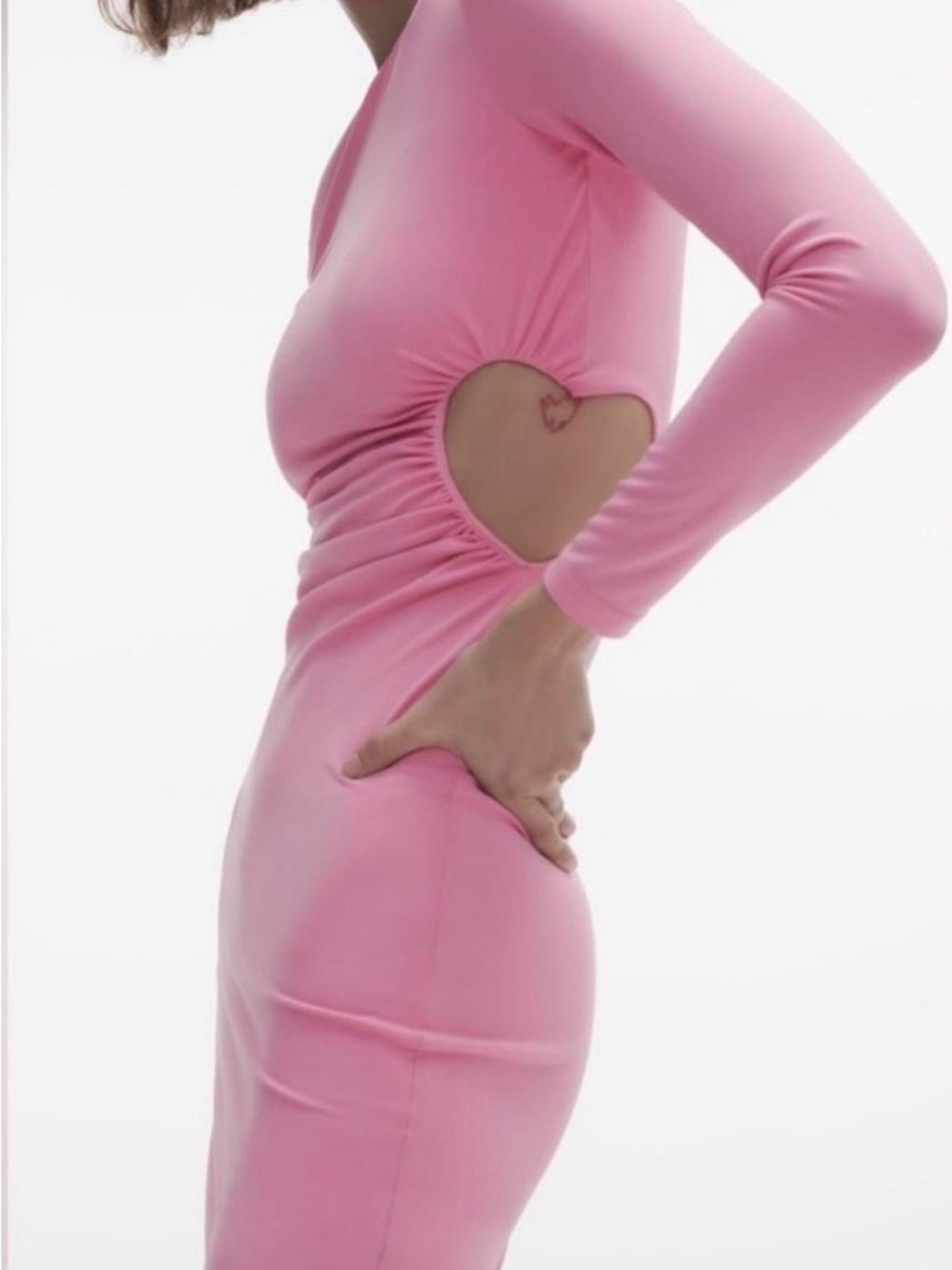 ZARA Heart ruched mini dress